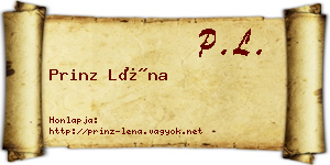 Prinz Léna névjegykártya